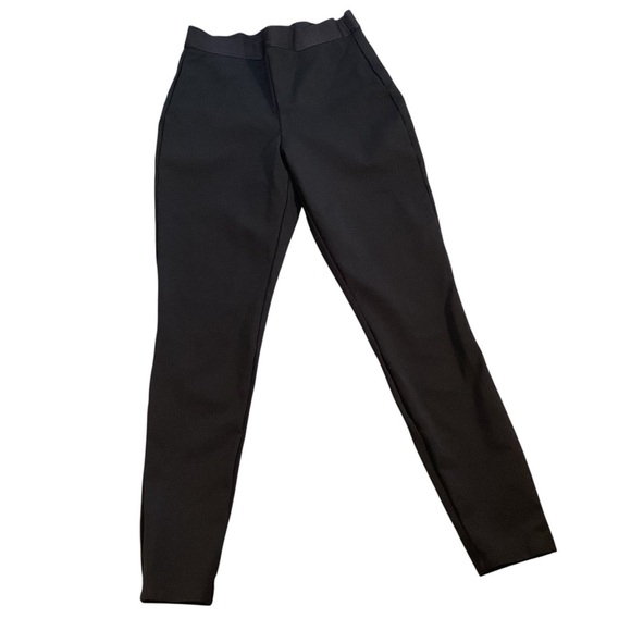 Express Columnist Slim Leg Banded Waist Pull On Dress Pants, Black - Medium - Picture 1 of 10